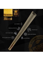 Load image into Gallery viewer, Raw black classic king size pre rolled cone with tip 50pk | 100pk | 200pk |+ raw king size cone loader+Philadelphia smell proof tube
