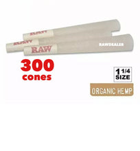 Load image into Gallery viewer, Raw organic 1 /4 size pre rolled cone with tip 50pk | 100pk | 200pk | 300pk | 500pk + Philadelphia smell proof tube