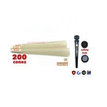 Load image into Gallery viewer, Raw organic hemp king size pre rolled cone with tip 50pk | 100pk | 200pk | 300pk | 500pk + Philadelphia smell proof tube