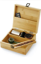 Load image into Gallery viewer, Stash Box with Rolling Tray - Large Storage Bamboo Box to Organize All Your Smoking Accessories - Premium Handmade Wooden Box with Hinged Li
