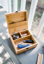 Load image into Gallery viewer, Stash Box with Rolling Tray - Large Storage Bamboo Box to Organize All Your Smoking Accessories - Premium Handmade Wooden Box with Hinged Li