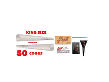 Load image into Gallery viewer, Zig zag ultra thin KING size pre rolled cone 50/100/200 cones + raw king size cone loader kit