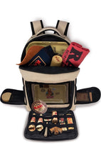 Load image into Gallery viewer, RAW X Rolling Papers Burlap Backpack - Smell Proof 6 Layer Design with Lockable Silicone Gasketed Double Zippers