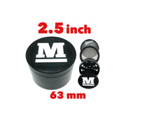 Load image into Gallery viewer, Raw 98 king size pre rolled cone loader kit + 2.5 Inch 4 Piece Large Aluminum Herb Spice Grinder Crusher (BLACK)