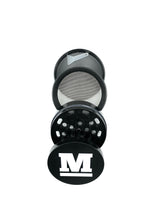 Load image into Gallery viewer, Raw king size pre rolled cone shooter filler kit + 2.5 Inch 4 Piece Large Aluminum Herb Spice Grinder Crusher (BLACK)