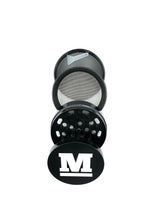 Load image into Gallery viewer, Raw 98 king size pre rolled cone loader kit + 2.5 Inch 4 Piece Large Aluminum Herb Spice Grinder Crusher (BLACK)