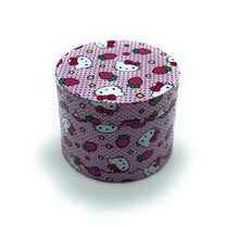 Load image into Gallery viewer, Pink hello kitty strawberry herb grinder | 2 Inch 4 Piece Large Aluminum Herb Spice Grinder Crusher