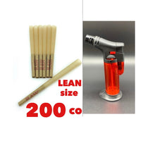Load image into Gallery viewer, RAW pre rolled cone LEAN size 50pk | 100pk | 200pk + jet flame refillable torch lighter RED color
