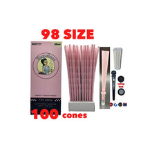 Load image into Gallery viewer, Blazy Susan pink pre rolled cone 98MM 50packs | 100packs | 200packs | + 1x glass pre rolled cone filter tip + Philadelphia BPA free tube