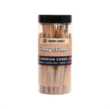 Load image into Gallery viewer, Blazy Susan unbleached pre rolled cone 98mm size 50ct jar | raw cone loader | kitty grinder | 3in1 grinder | torch | rechargeable grinder