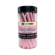 Load image into Gallery viewer, Blazy Susan PINK pre rolled cone 1 1/4 size 50ct jar | raw cone loader |hello kitty grinder | 3in1 grinder | torch | rechargeable grinder