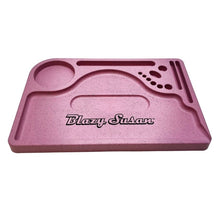 Load image into Gallery viewer, Blazy Susan Pink Hemp Plastic Rolling tray+hello kitty grinder+torch lighter+rechargeable electric grinder+portable 3in1 grinder