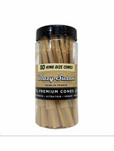 Load image into Gallery viewer, Blazy Susan unbleached pre rolled cone king size 50ct jar | raw cone loader | kitty grinder | 3in1 grinder | torch | rechargeable grinder