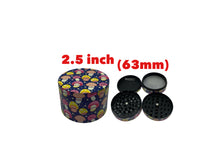 Load image into Gallery viewer, Cute mushroom patrern lighter &amp; 2.5 inch aluminum grinder.  Pretty cute girly lighter grinder set
