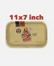 Load image into Gallery viewer, RAW large rolling tray girl + raw rolling tray magnetic cover
