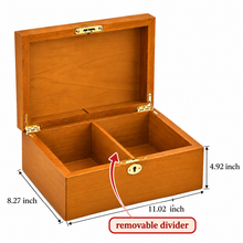 Load image into Gallery viewer, Personalized engraved wooden memory box keepsake box large size
