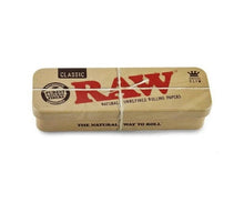 Load image into Gallery viewer, Raw classic 98 special size pre-rolled cone 25/50/100/200/300 + RAW king size metal caddy box
