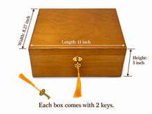 Load image into Gallery viewer, Personalized engraved wooden memory box keepsake box large size
