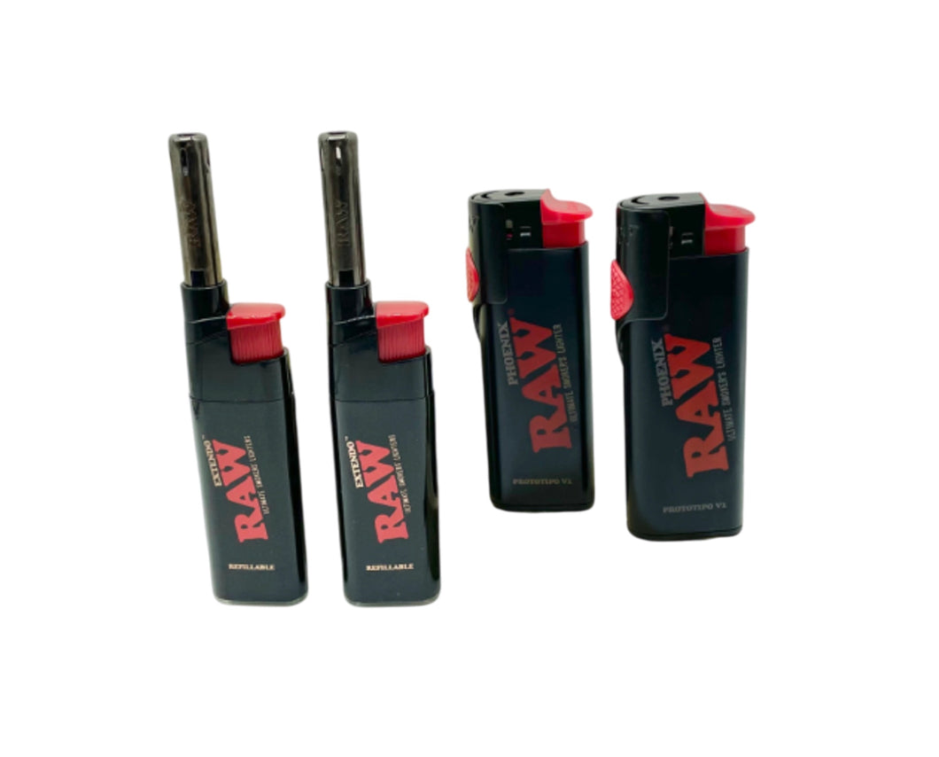 RAW Extendo Refillable Lighter + RAW Phoenix Refillable Lighter