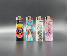 Load image into Gallery viewer, 4 pack Bic special edition animal lover series full size lighter. Cute Puppy dog pink cat kitty turtle. Special design limited edition
