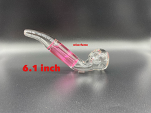 Load image into Gallery viewer, Glass freezable smoking pipe
