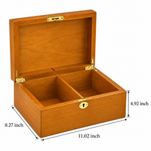 Load image into Gallery viewer, Personalized engraved wooden memory box keepsake box large size
