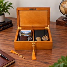Load image into Gallery viewer, Personalized engraved wooden memory box keepsake box large size
