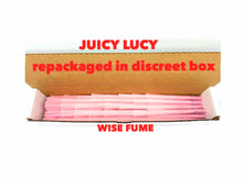 Load image into Gallery viewer, JUICY LUCY pink 1 1/4 size pre rolled cones( 500pk, 300pk, 200pk, 100pk, 50pk) + aluminum water and smell proof tube
