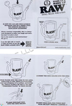 Load image into Gallery viewer, Raw Wake Up Bake Up Glass Mug Glass Bubbler Mug +Raw Phoenix Lighter + Raw Extendo Lighter
