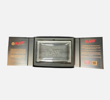 Load image into Gallery viewer, RAW CRYSTAL GLASS ROLLING TRAY 6 LBS LIMITED EDITION 9"X12" inch + Raw Phoenix Lighter + Raw Extendo Lighter
