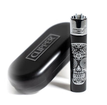 Load image into Gallery viewer, Clipper Full Metal Mex Skulls Lighter Gold + Clipper Full Metal Mex Skulls Lighter Silver
