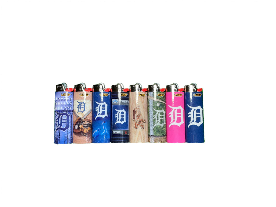 NEW 8 pcs LARGE size Detroit Tigers MLB baseball lighters limited edition