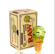 Load image into Gallery viewer, Raw Nice Dream Glass Cone Holder + Raw Lighters
