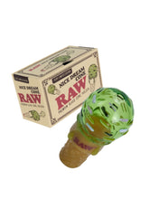 Load image into Gallery viewer, Raw Nice Dream Glass Cone Holder + Raw Lighters
