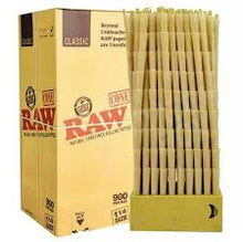 Load image into Gallery viewer, raw classic 1 1/4 size pre rolled cone with filter tip (50, 100, 200, 300, 400, 500)
