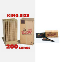 Load image into Gallery viewer, Raw classic king size pre rolled cone (50, 100, 200, 300, 400, 500)cones + raw 98 king size cone loader kit
