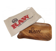 Load image into Gallery viewer, Raw Wooden Pour Rolling Tray 11”x7” with storage bag + Raw Phoenix Lighter
