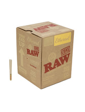 Load image into Gallery viewer, RAW Classic Ethereal 1 1/4 Size Backrolled Pre-Rolled Cone + Raw Phoenix + Extendo Lighter + Glass Tip
