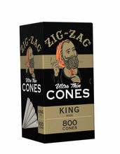 Load image into Gallery viewer, Zig Zag Ultra Thin King Size cone pre rolled + Zig Zag Clipper Refillable Lighter + Glass Tip
