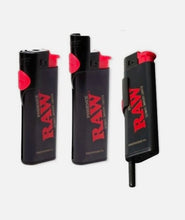 Load image into Gallery viewer, Raw Glass Bat Cone Holder + Raw Phoenix Lighter + Raw Extendo Lighter
