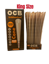 Load image into Gallery viewer, OCB unbleached king size pre rolled cone (50, 100, 200, 300, 400, 500)cones + raw 98 king size cone loader kit
