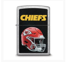 Load image into Gallery viewer, Zippo Windproof Lighter NFL Kansas City Chiefs Design + Zippo Lighter Fuel + Zippo Flints + Zippo Wick
