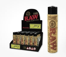 Load image into Gallery viewer, Raw Clipper Full Metal Lighter Black Color + Raw Clipper Cork Lighter
