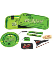 Load image into Gallery viewer, RAW 20th anniversary emerald gift set limited edition + RAW phoenix lighter + RAW extendo lighter
