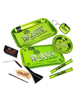 Load image into Gallery viewer, RAW 20th anniversary emerald gift set limited edition + RAW phoenix lighter + RAW extendo lighter
