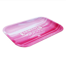 Load image into Gallery viewer, Elements Pink Metal Rolling Tray 11”x7” + Elements Phoenix Lighter
