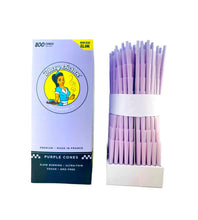 Load image into Gallery viewer, Blazy Susan purple king size pre rolled cone (25, 50, 100, 200, 300, 500) + Blazy Susan mini 4-piece herb saver grinder
