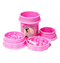 Load image into Gallery viewer, Blazy Susan purple king size pre rolled cone (50 jar) + Blazy Susan mini 4-piece herb saver grinder
