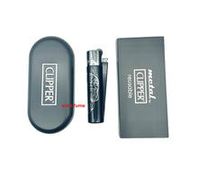 Load image into Gallery viewer, Raw Clipper Metal Lighter Rose Gold Black + Clipper Mex Skulls Metal Lighter
