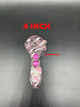 Load image into Gallery viewer, Hello kitty pink glass tobacco pipe
